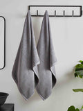 Catherine Lansfield grey cotton bath sheet towels 90x140cm - British product
