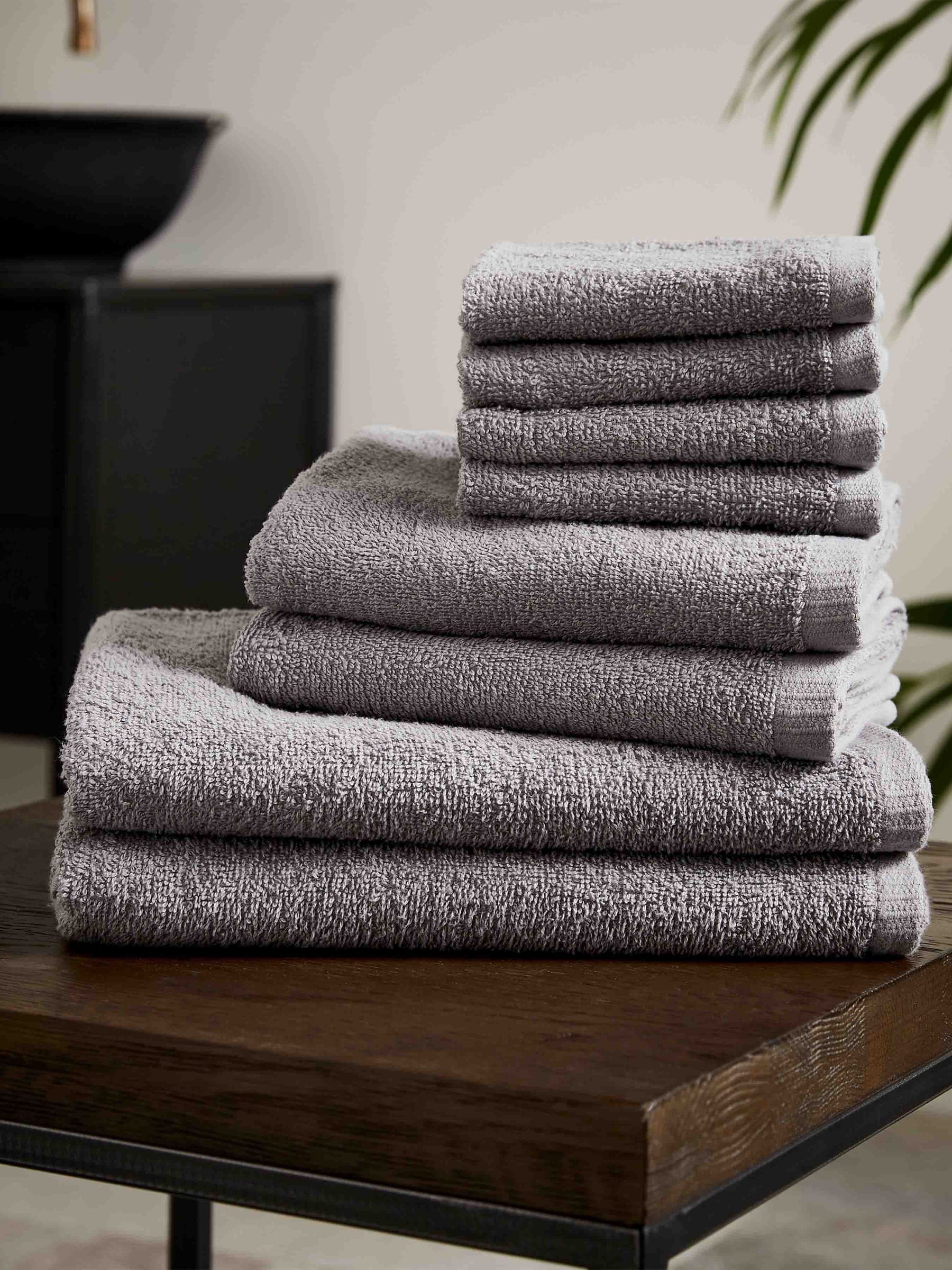 Catherine Lansfield Natural Quick Dry 100% Cotton Towel Set, 8 Piece