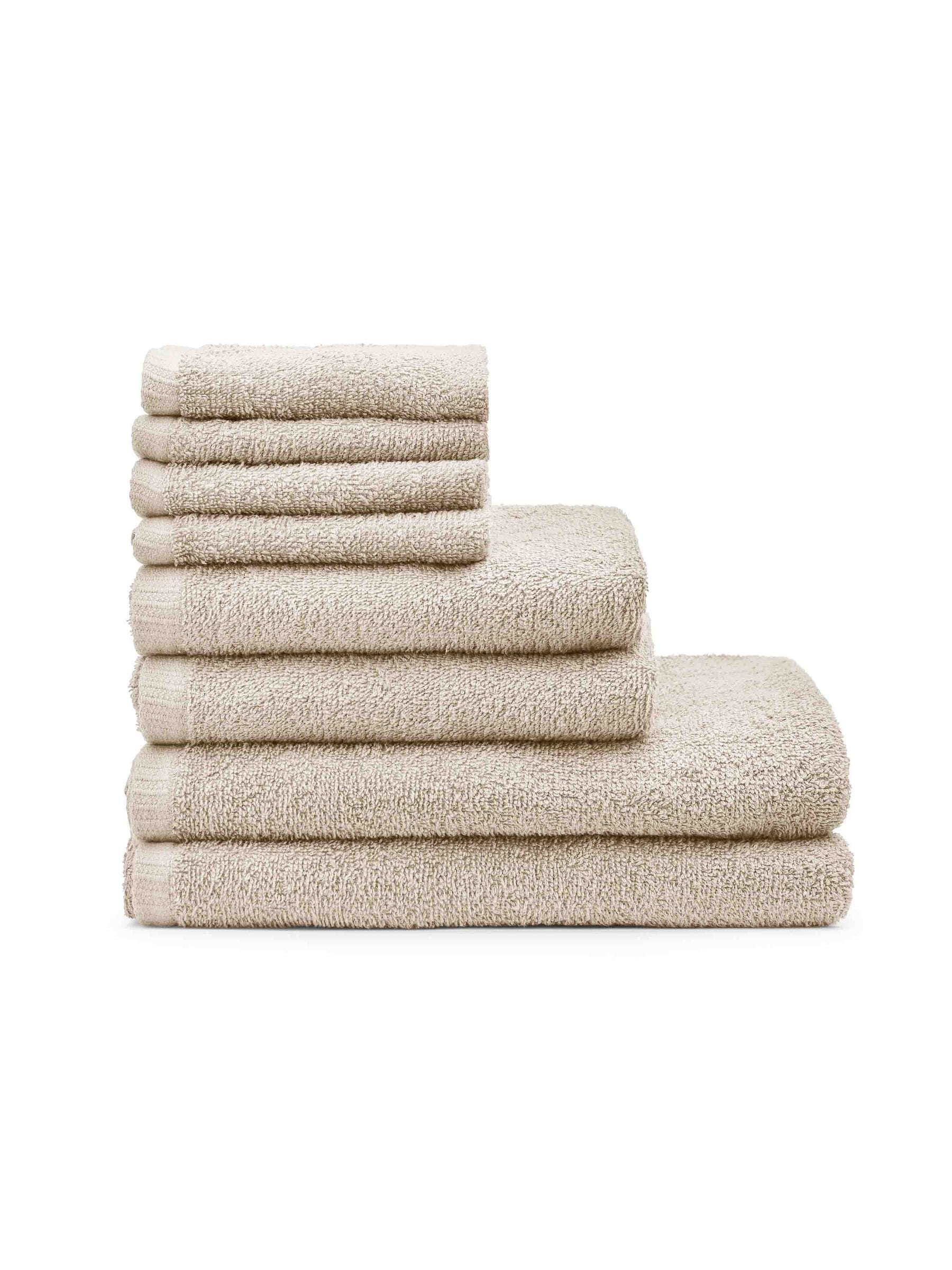 Catherine Lansfield quick dry cotton towel set 8-piece - British product