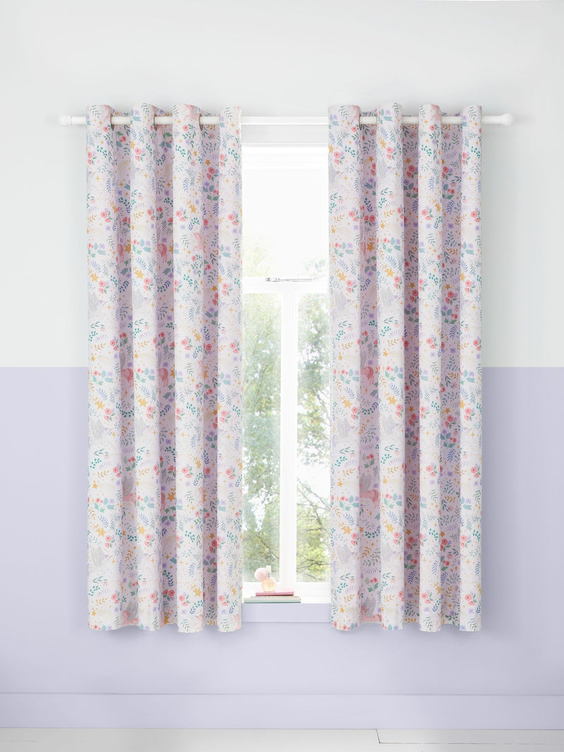 Catherine Lansfield pink unicorn curtains 66x72 inches - British product