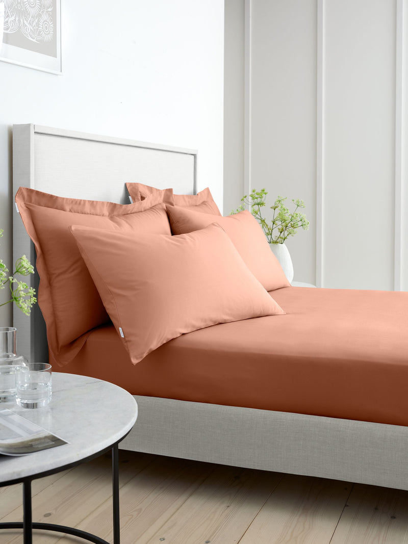 Bianca Clay 200 thread count cotton fitted sheet - British product