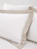 Bianca White Oxford Lace 100% Cotton Duvet Cover Set