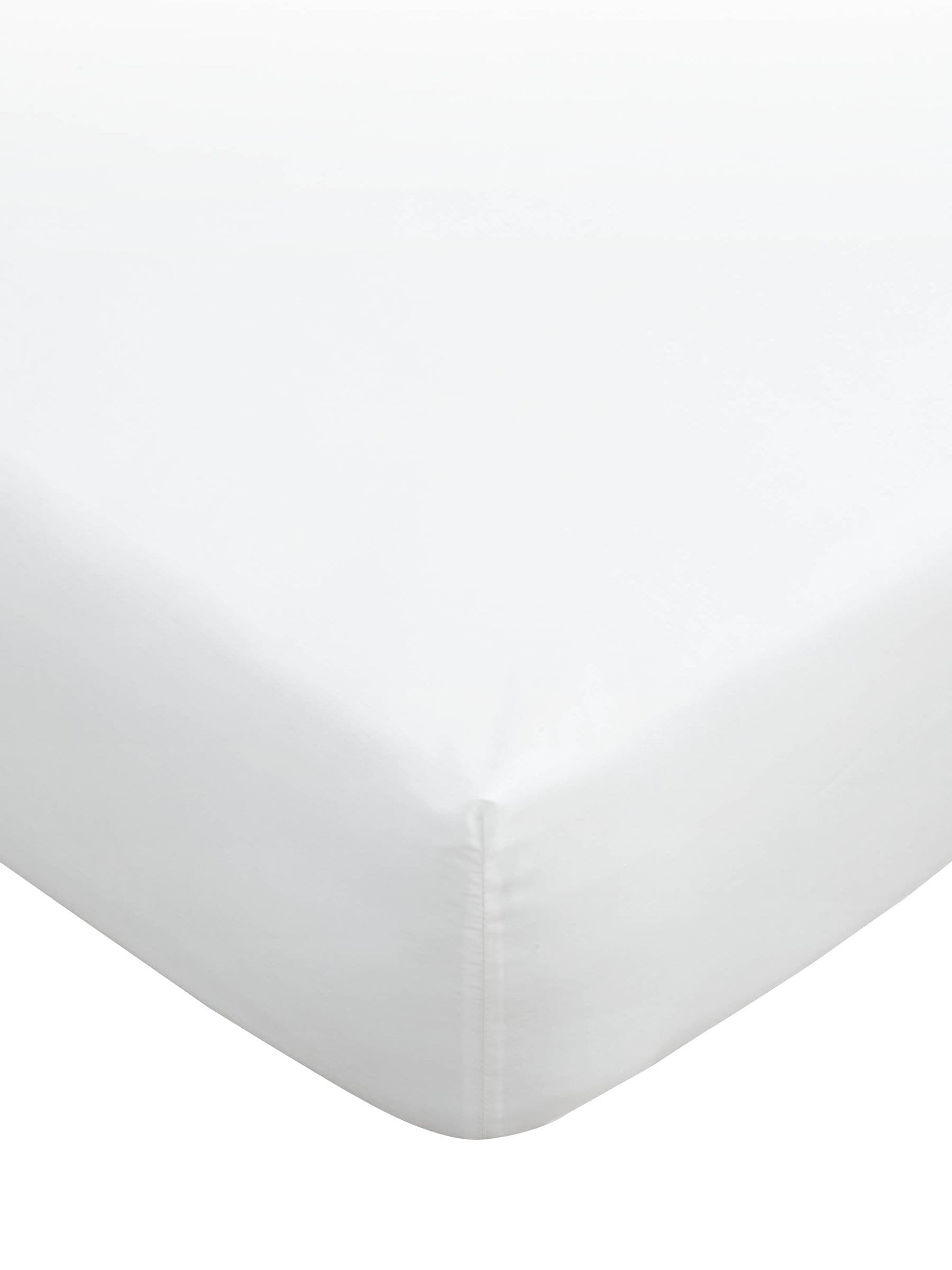 Bianca White 180 Thread Count Cotton Fitted Sheet