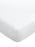 Bianca White cotton fitted sheet - British product