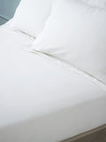 Bianca White cotton fitted sheet - British product