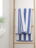 Bianca Blue Reversible Stripe Jacquard Towel