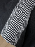 Catherine Lansfield Black Artemis Greek Key Reversible Duvet Cover Set - British product