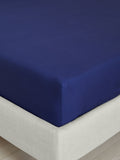 Bianca Navy Blue 200 Thread Count 100% Cotton Percale Extra Deep Fitted Sheet