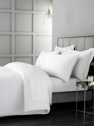 Next Bianca White 400 Thread Count 100% Cotton Sateen Duvet Cover Set- Buy online at McGrocer