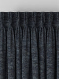 Navy blue boucle curtains made to measure - British product