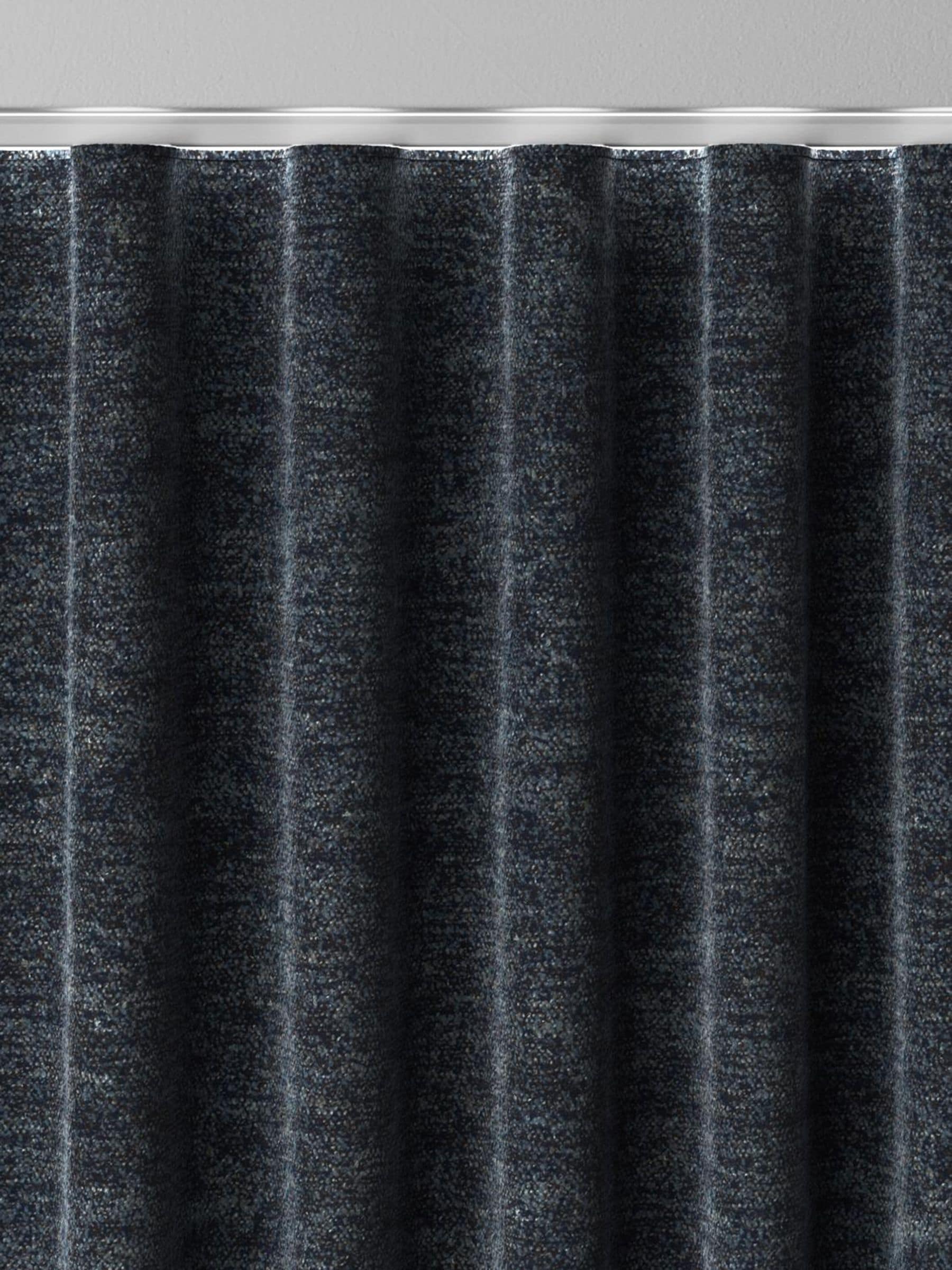 Navy blue boucle curtains made to measure - British product