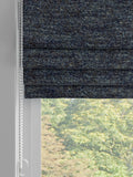 Navy blue boucle roman blind, imported from the UK