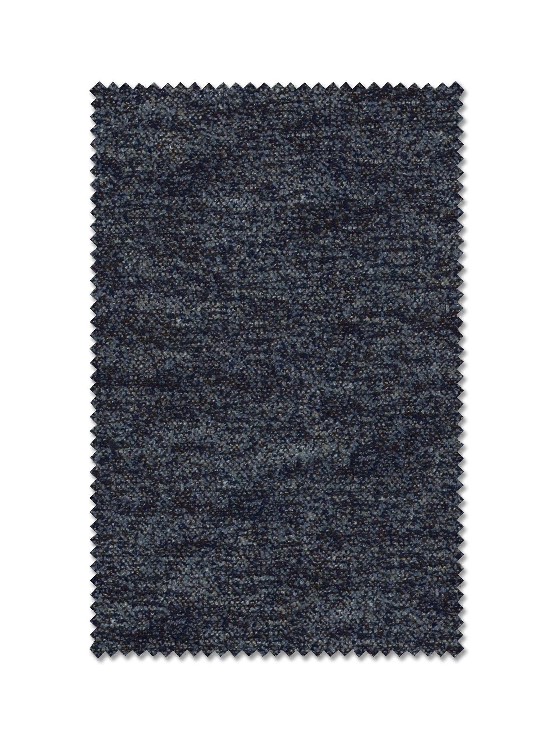 Navy blue boucle roman blind, imported from the UK
