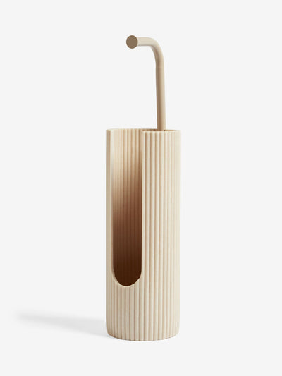 Porte-rouleau en côtes naturelles avec rangement pour 3 rouleaux