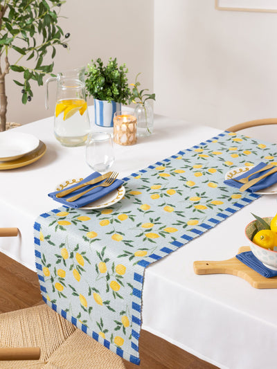 Next Furn Blue Lemons Table Runner 230cm x 35cm- Buy online at McGrocer