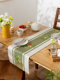 Evans Lichfield Green Strawberry 180x35cm Table Runner