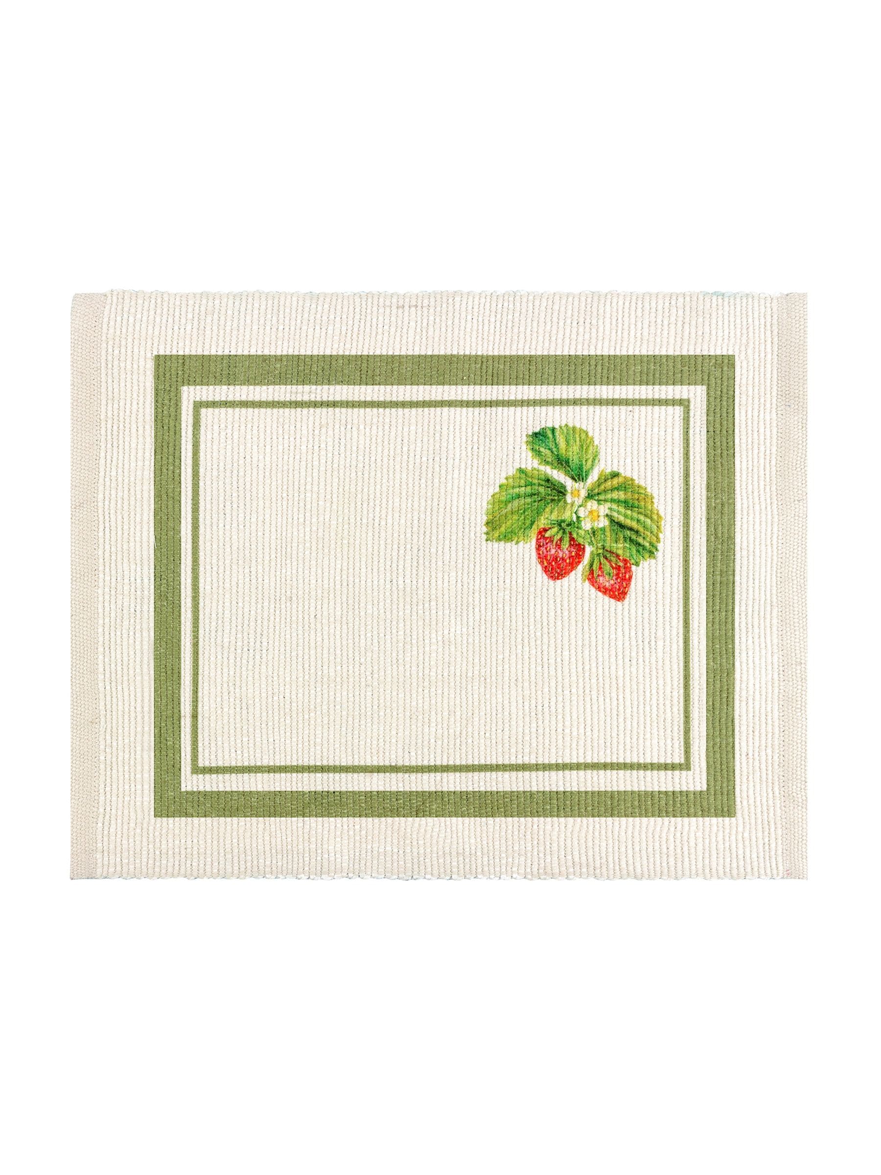 Evans Lichfield Green Strawberry placemats 46x36cm - British product