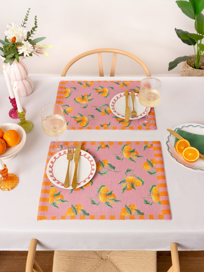 Furn Oranges table placemats set of 4 - British product