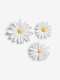 White daisy flower wall art set of 3 framed resin plaques (British brand)