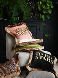Rockett St George Kiss Me Quick cushion 45x45cm, imported from the UK