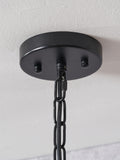 Pacific Llewellyn pendant light matt black metal and glass - British product