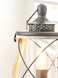 Pacific white wood lantern table lamp 40.5cm - British product