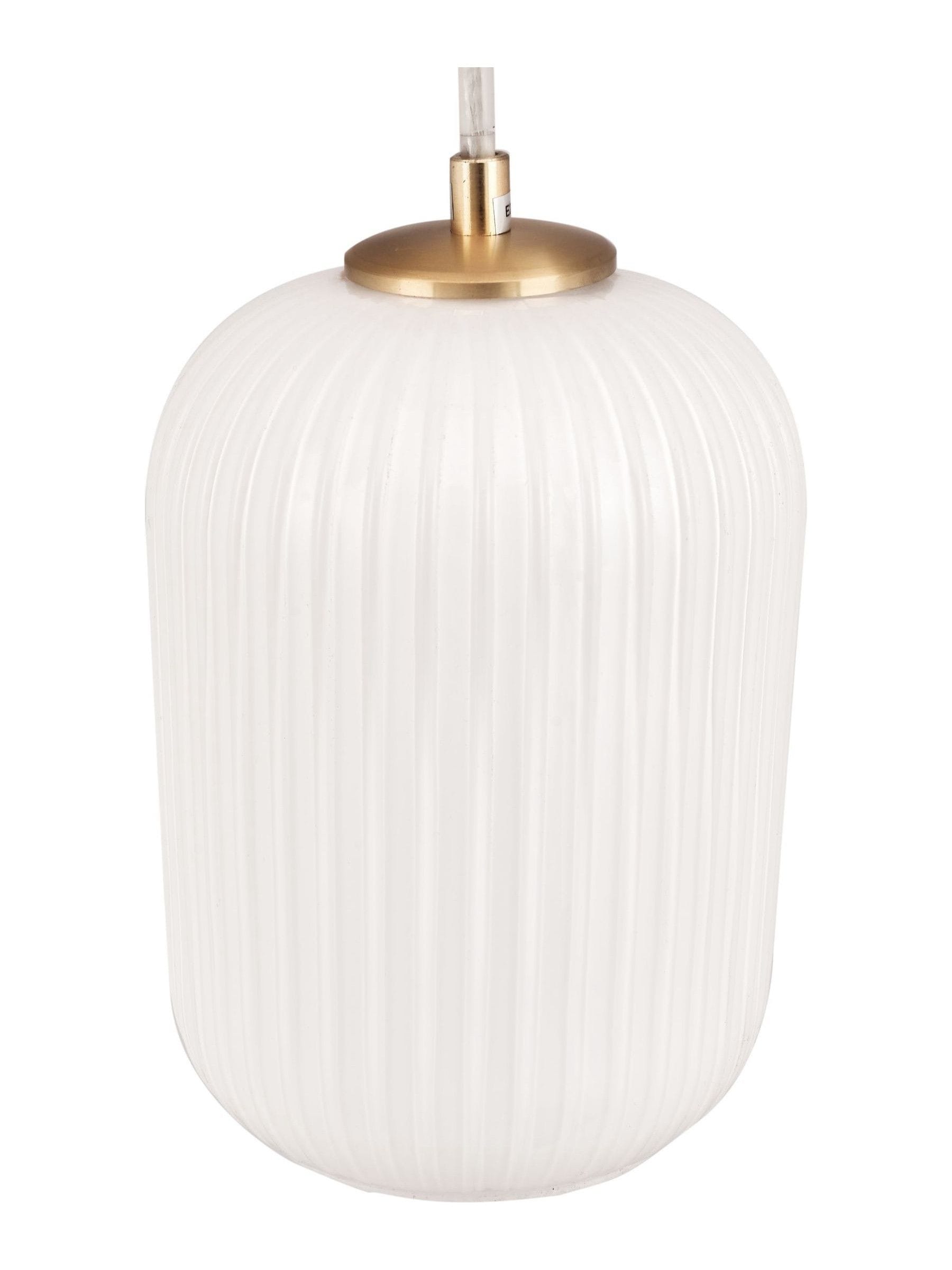 Pacific Gold Alessia pendant ceiling light ribbed glass, imported from the UK