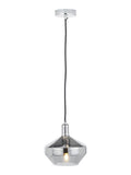 Smoked glass domed pendant light Pacific Grey Jaxon, imported from the UK