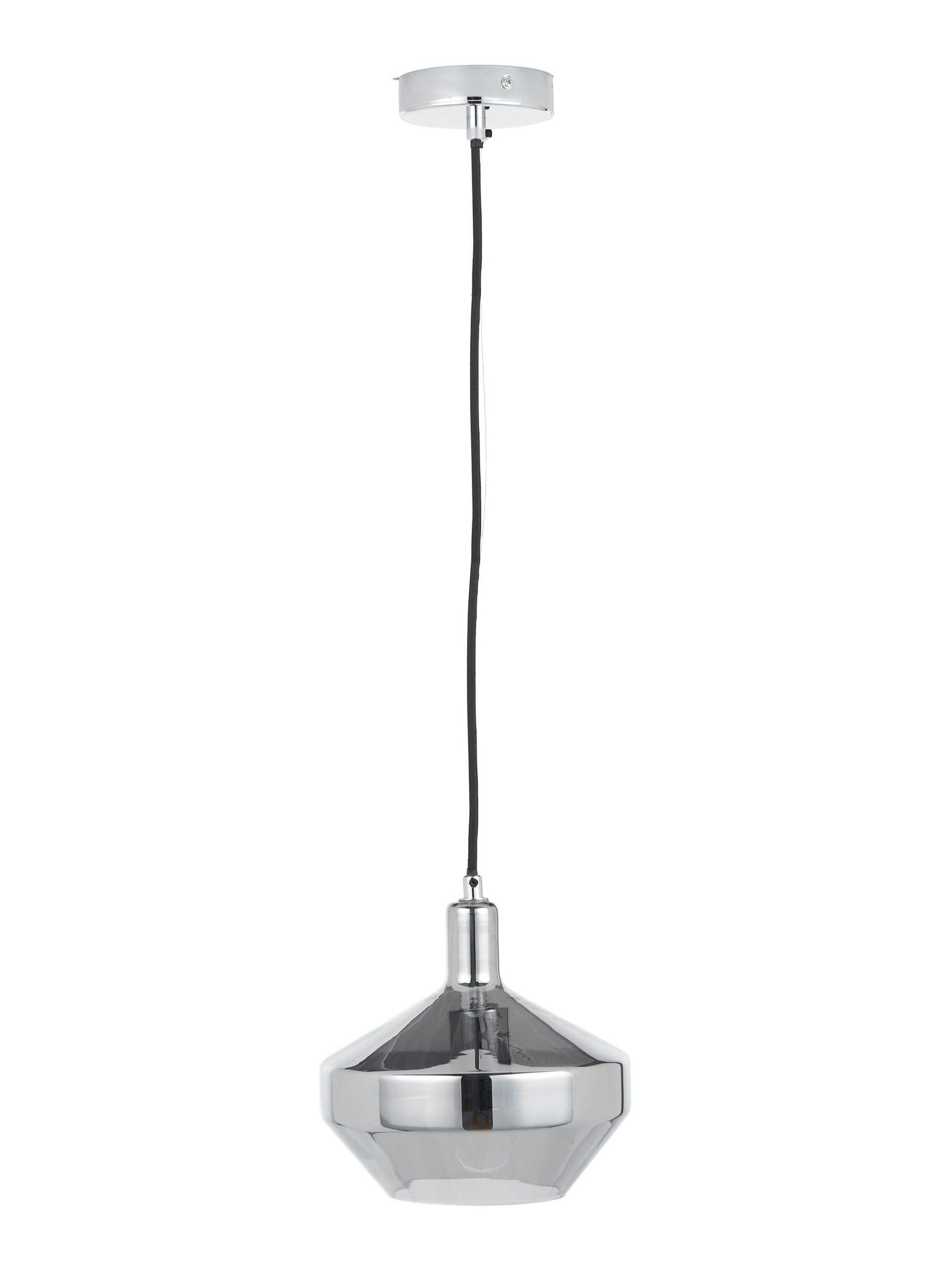 Smoked glass domed pendant light Pacific Grey Jaxon, imported from the UK