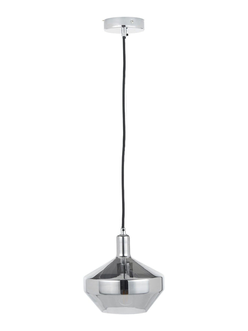 Smoked glass domed pendant light Pacific Grey Jaxon, imported from the UK