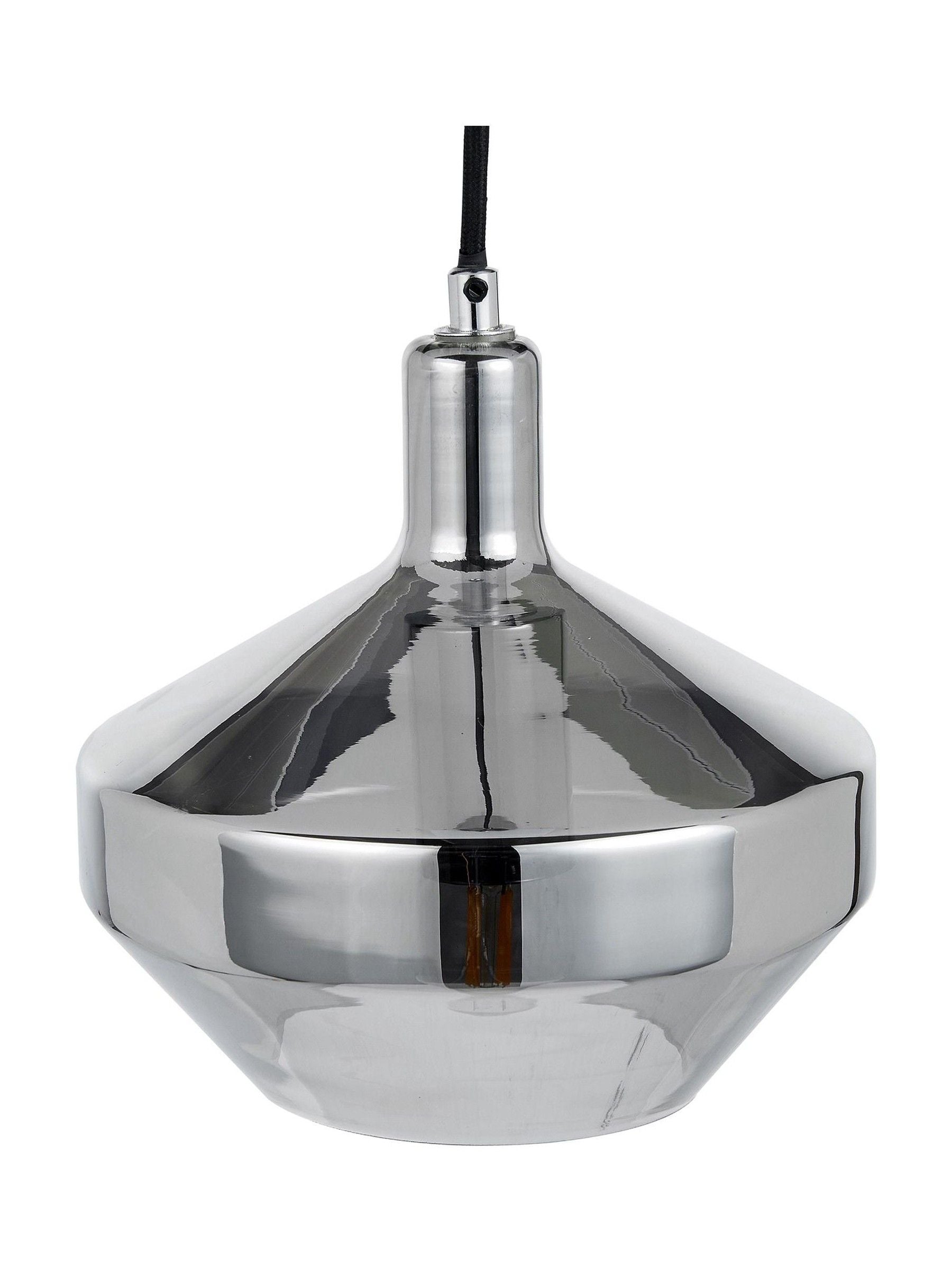Smoked glass domed pendant light Pacific Grey Jaxon, imported from the UK