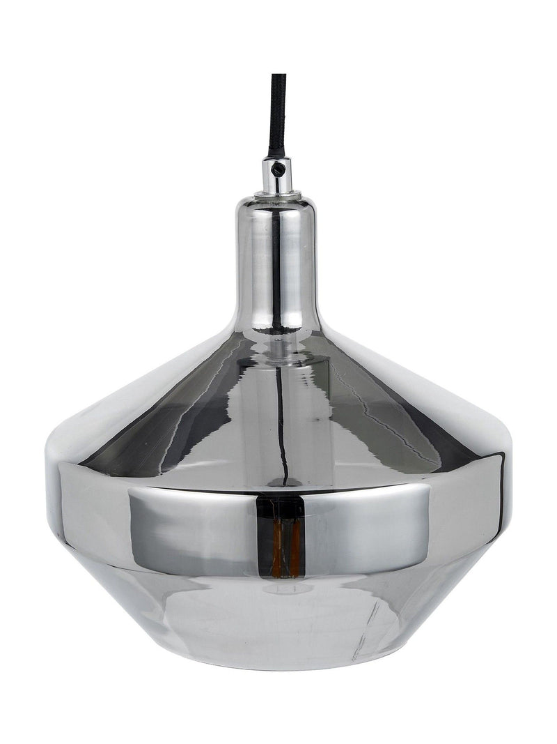 Smoked glass domed pendant light Pacific Grey Jaxon, imported from the UK