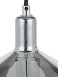 Smoked glass domed pendant light Pacific Grey Jaxon, imported from the UK