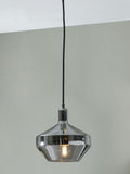 Smoked glass domed pendant light Pacific Grey Jaxon, imported from the UK