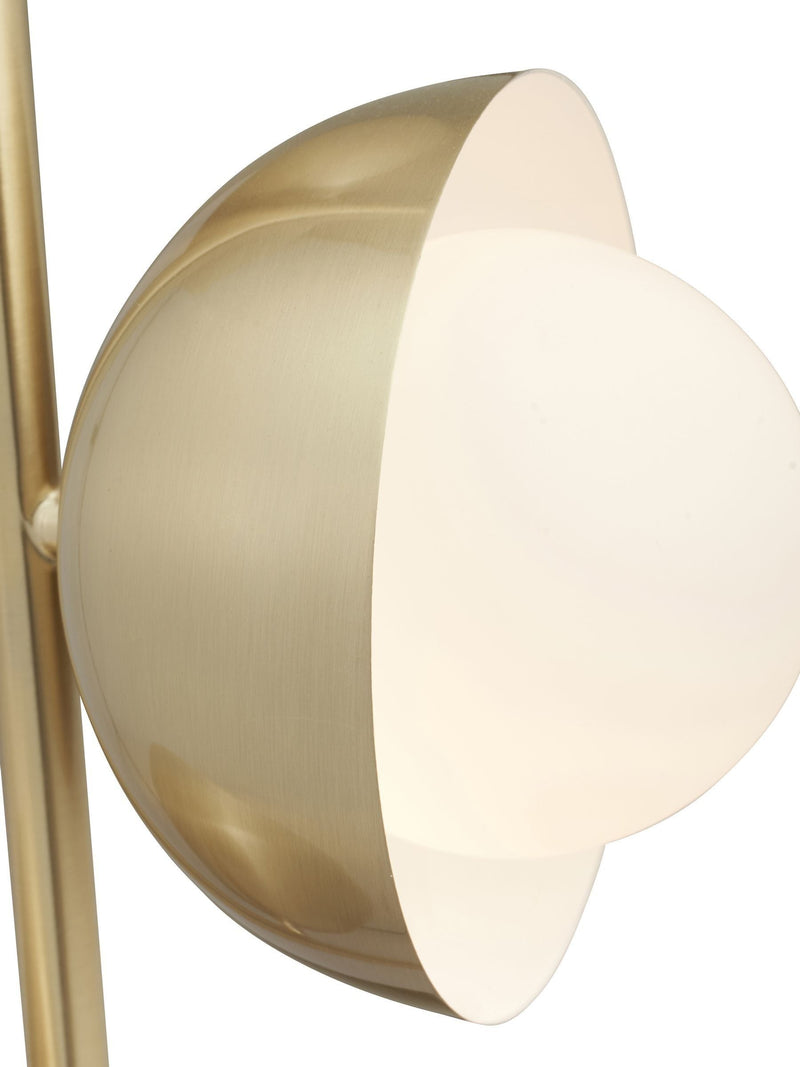 Pacific Gold Estelle brass metal floor lamp with orb dome - British product