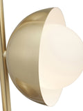 Pacific Gold Estelle brass metal floor lamp with orb dome - British product