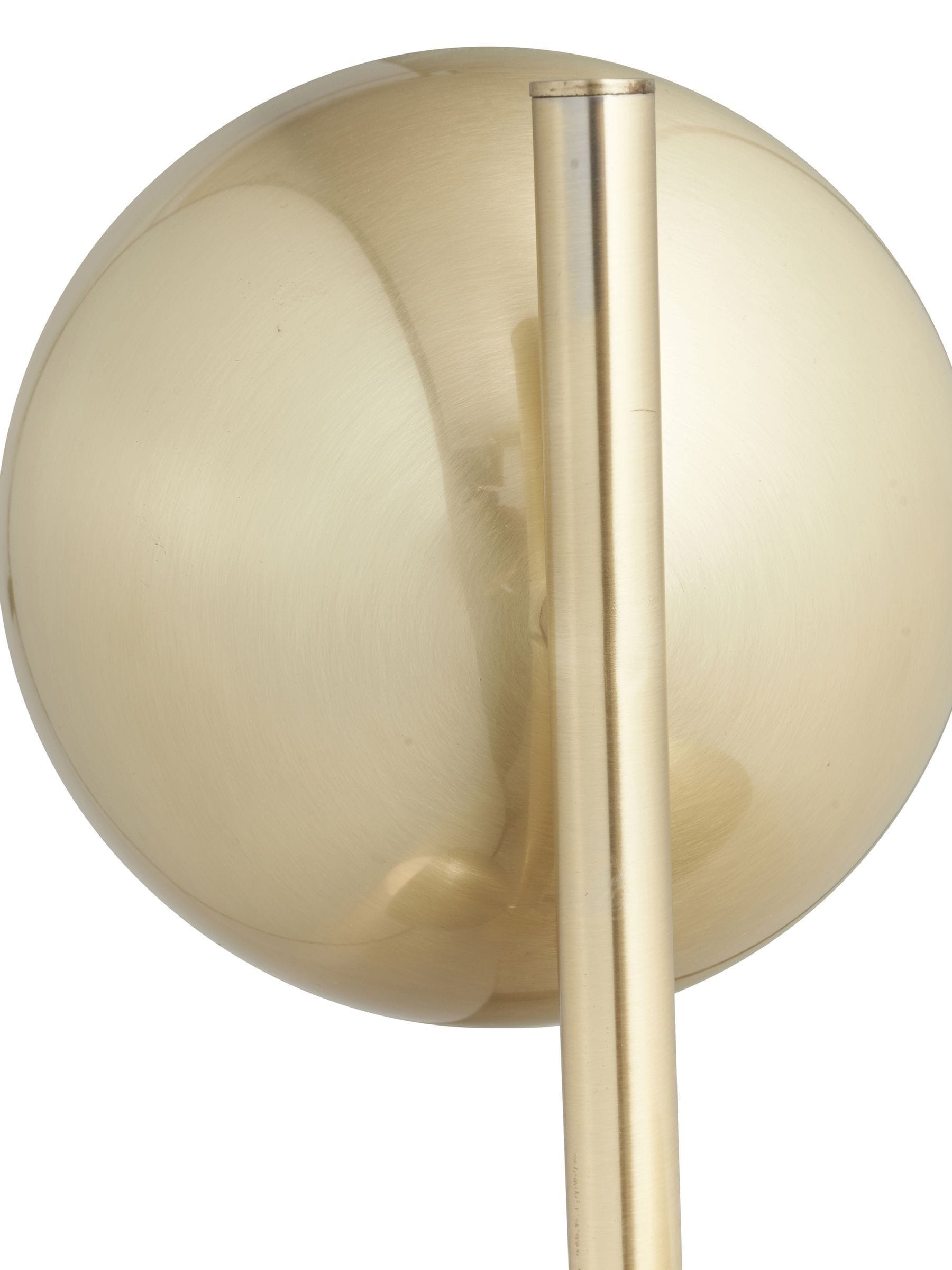 Pacific Gold Estelle brass metal floor lamp with orb dome - British product