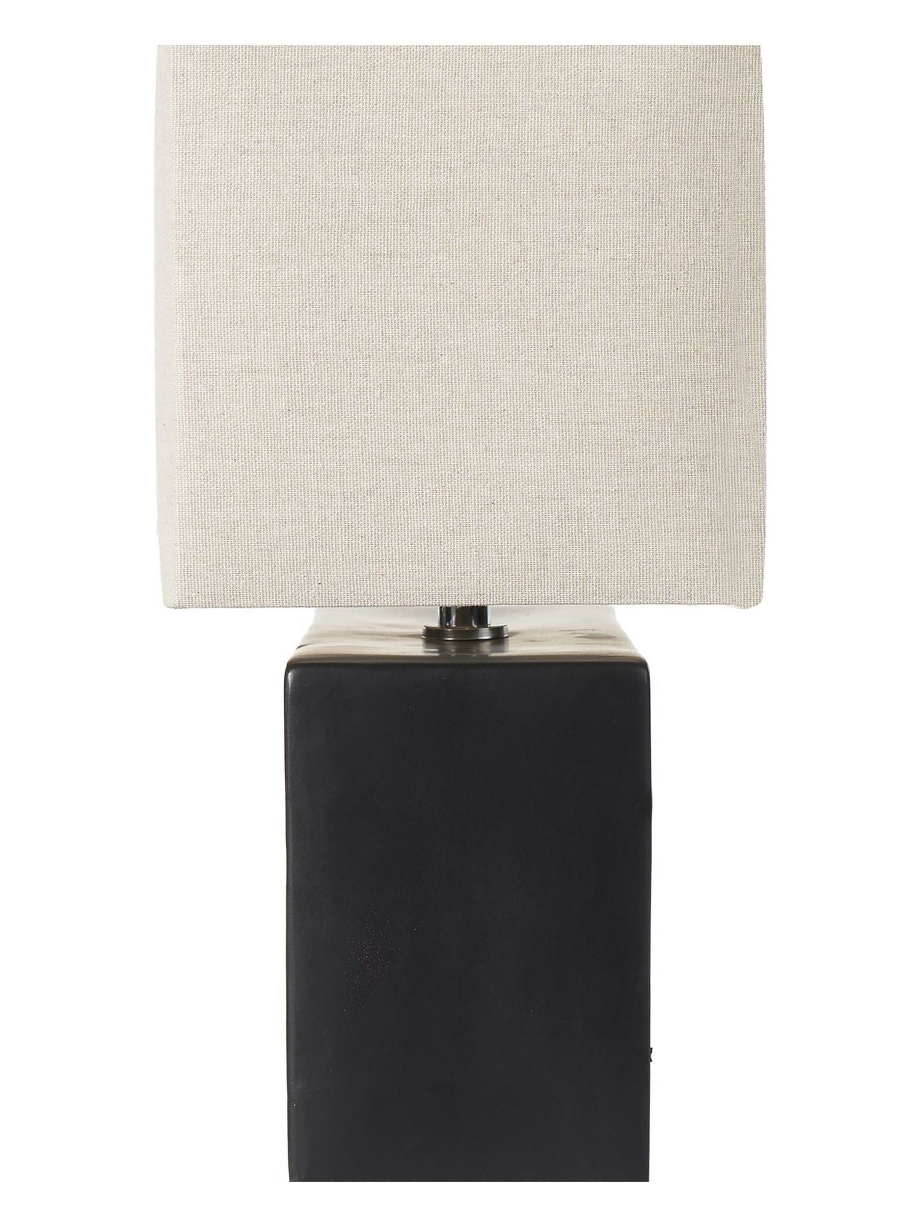 Pacific black ceramic rectangular table lamp, imported from the UK