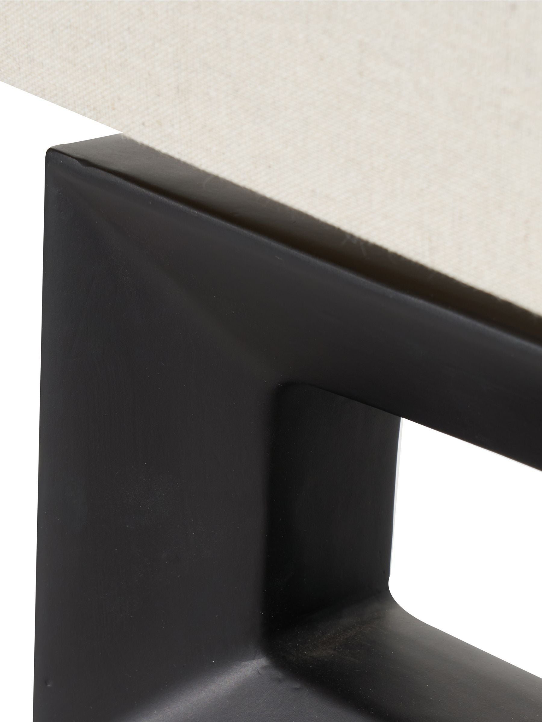 Pacific black ceramic rectangular table lamp, imported from the UK