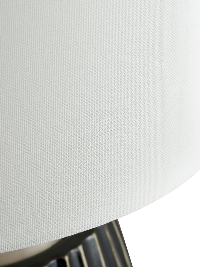 Artemis ceramic table lamp black silver 44cm imported from the UK