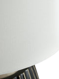 Artemis ceramic table lamp black silver 44cm imported from the UK