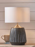 Artemis ceramic table lamp black silver 44cm imported from the UK