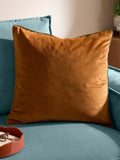 Furn Ginger/Olive Meridian Velvet 45 x 45cm Cushion Cover