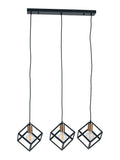 Pacific Alessio three cube pendant ceiling light, imported from the UK