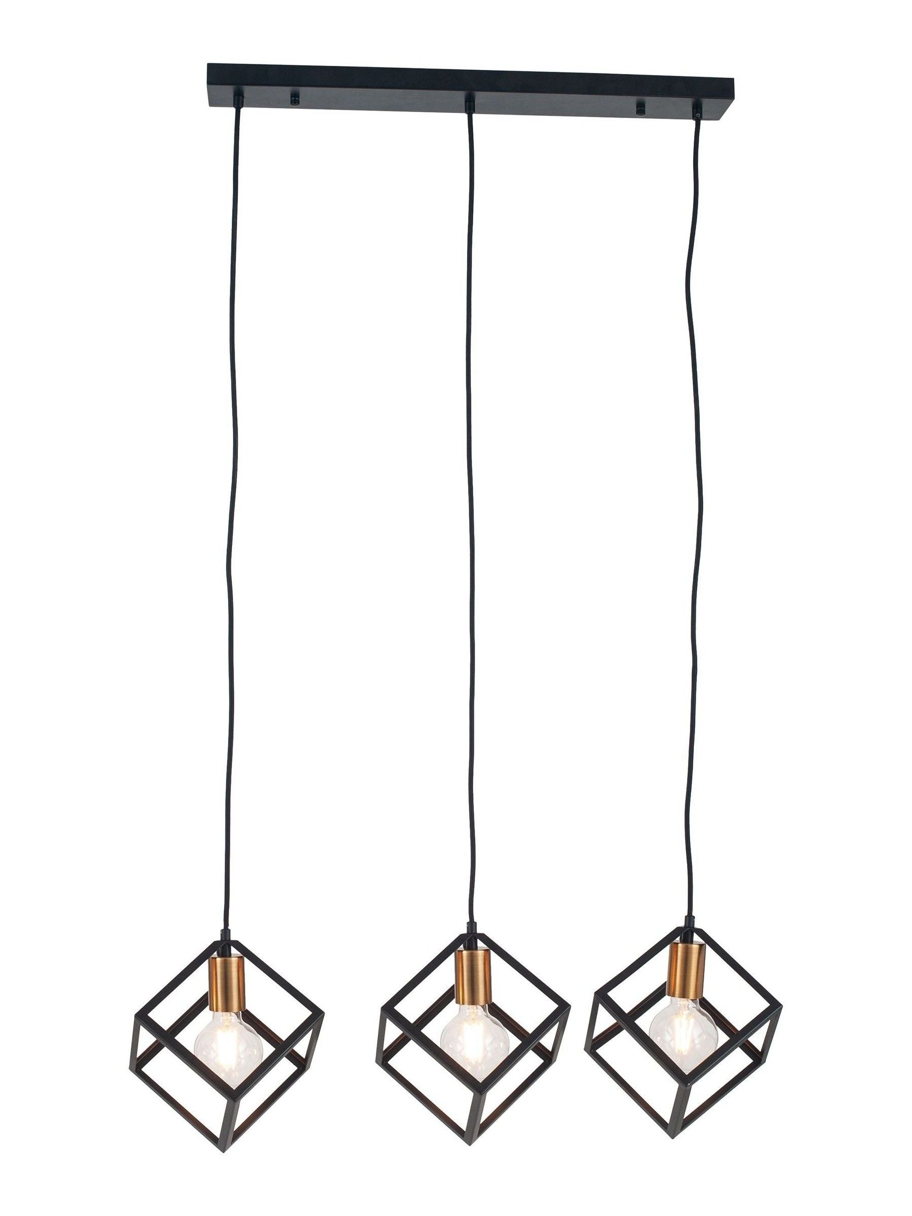 Pacific Alessio three cube pendant ceiling light, imported from the UK