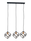 Pacific Alessio three cube pendant ceiling light, imported from the UK