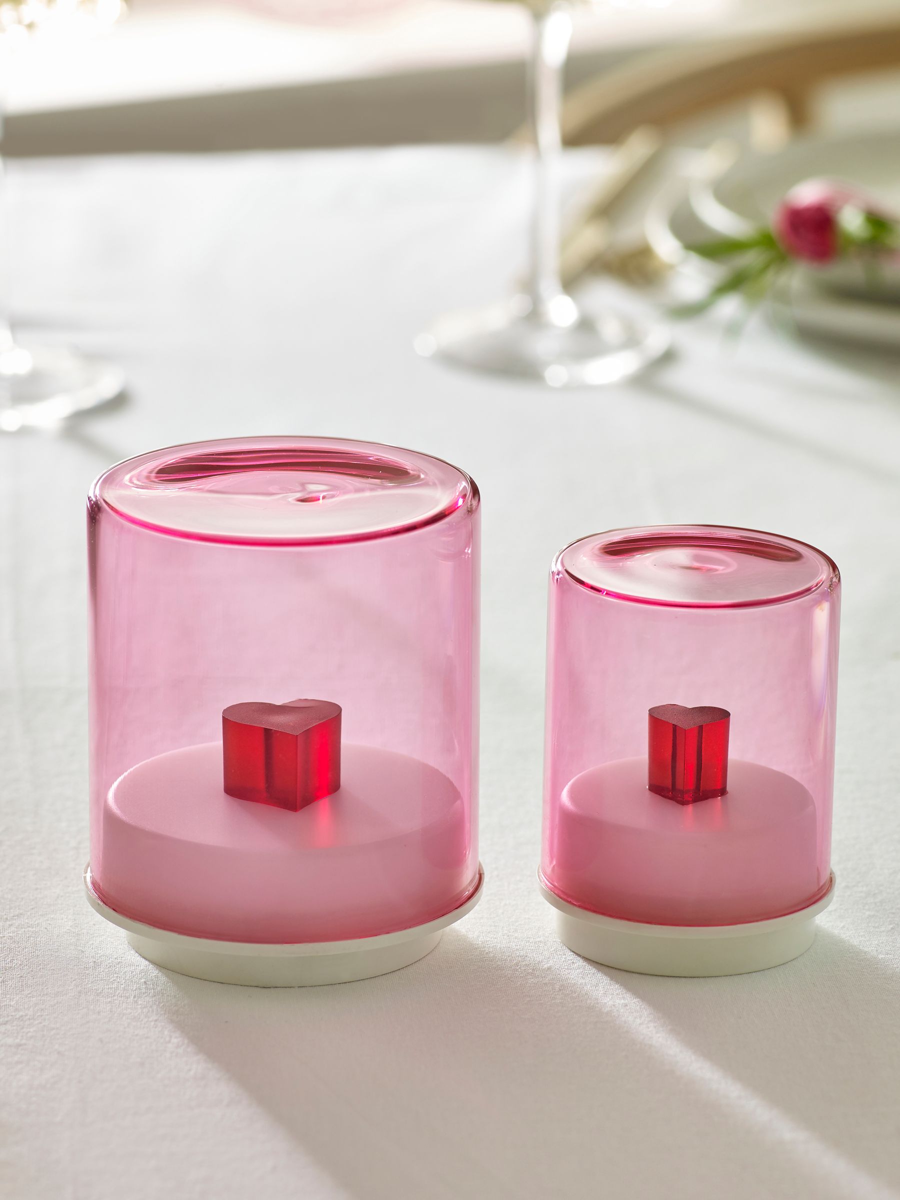 Indigo Owl pink small gem wireless table lamp, imported from the UK