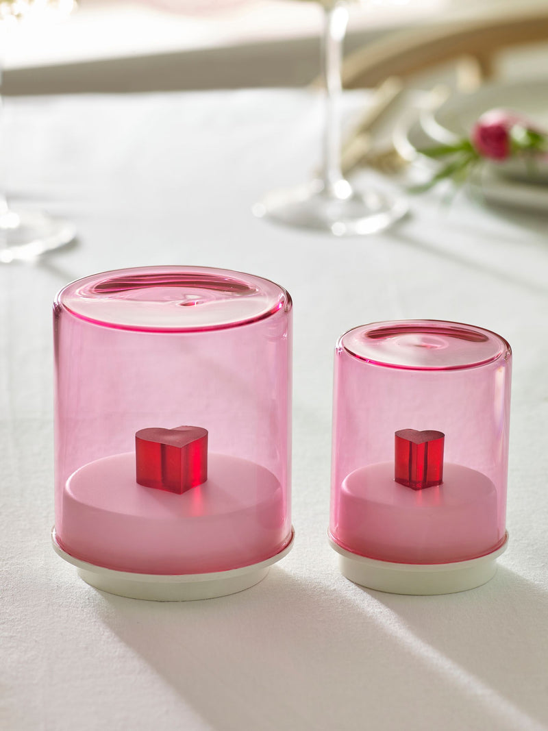 Indigo Owl pink small gem wireless table lamp, imported from the UK