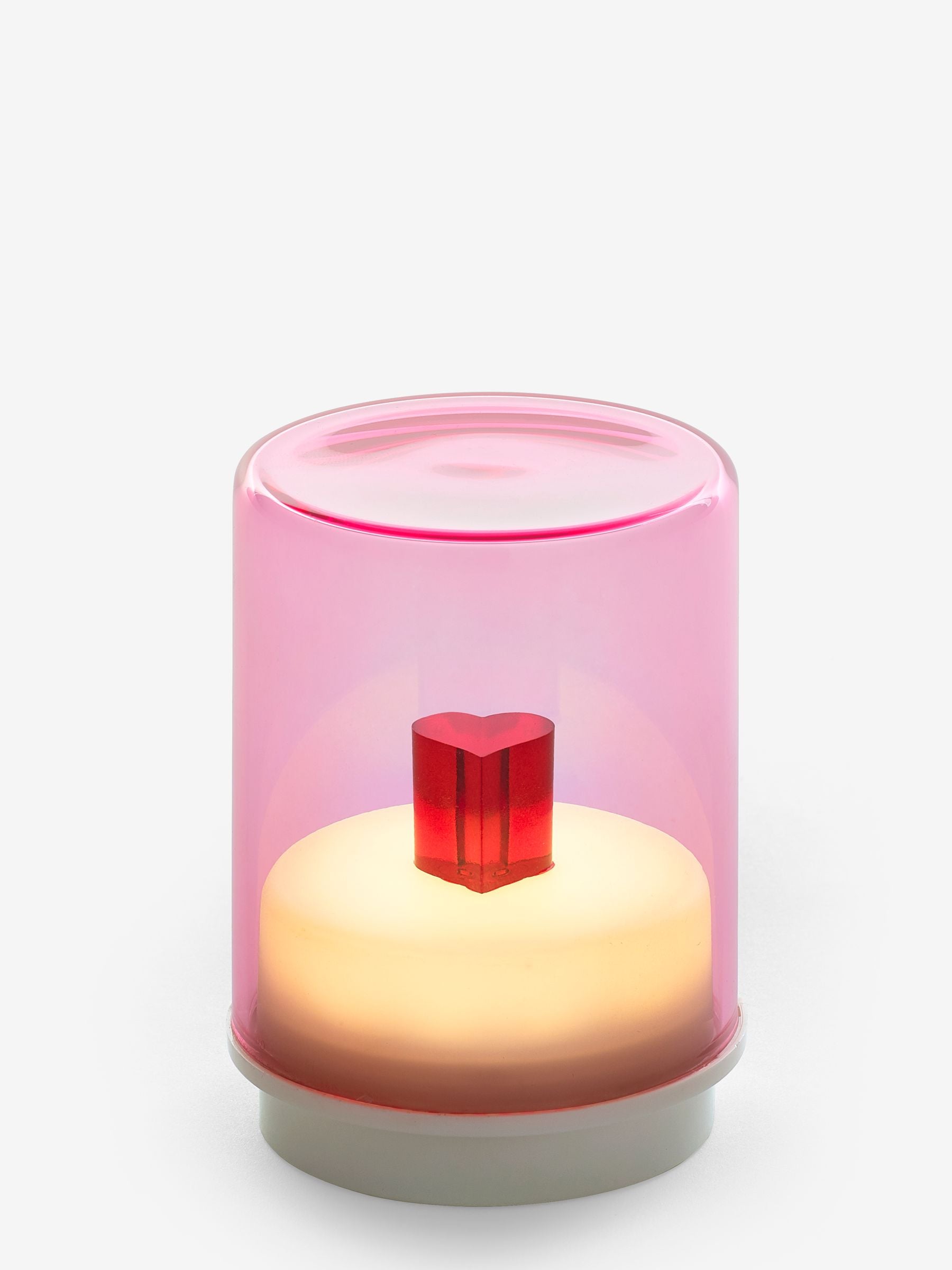 Indigo Owl pink small gem wireless table lamp, imported from the UK