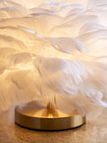 Lipsy white feather touch switch table light 21cm - British product